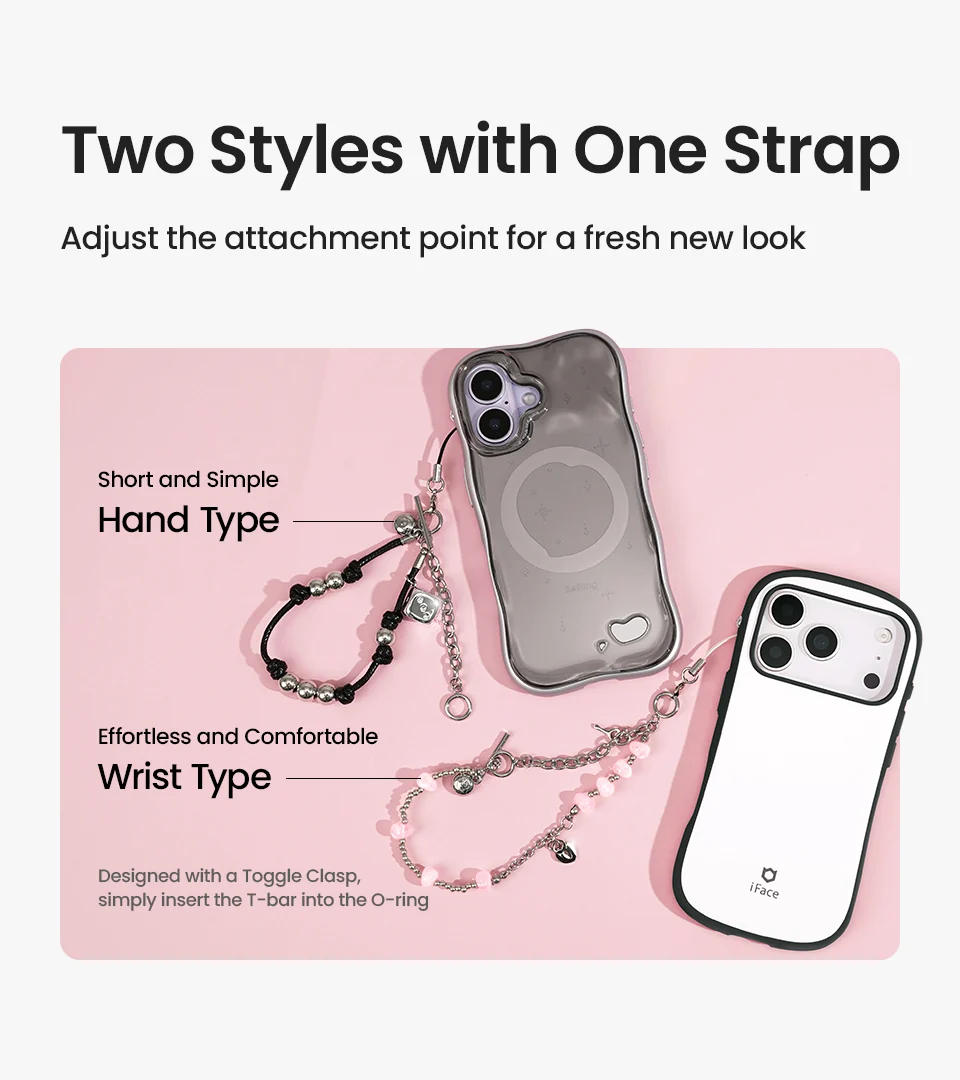 Phone Charm 2way Strap_Black_Silver Dice - Image 7